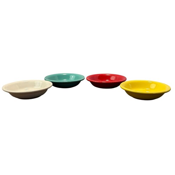 Fiesta Ware Small Ceramic DessertBowls Set Of 4 Multicolor - Picture 5 of 7